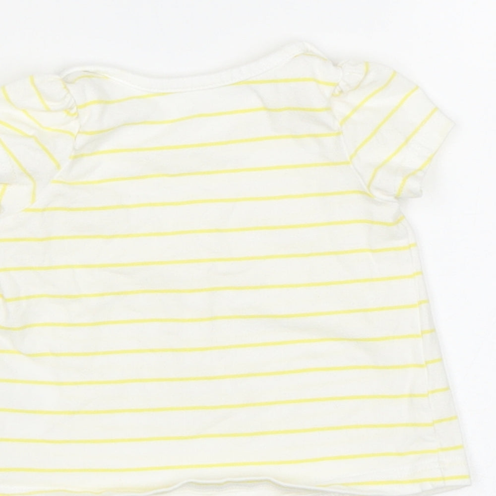 Mothercare Baby White Striped Basic T-Shirt Size 0-3 Months
