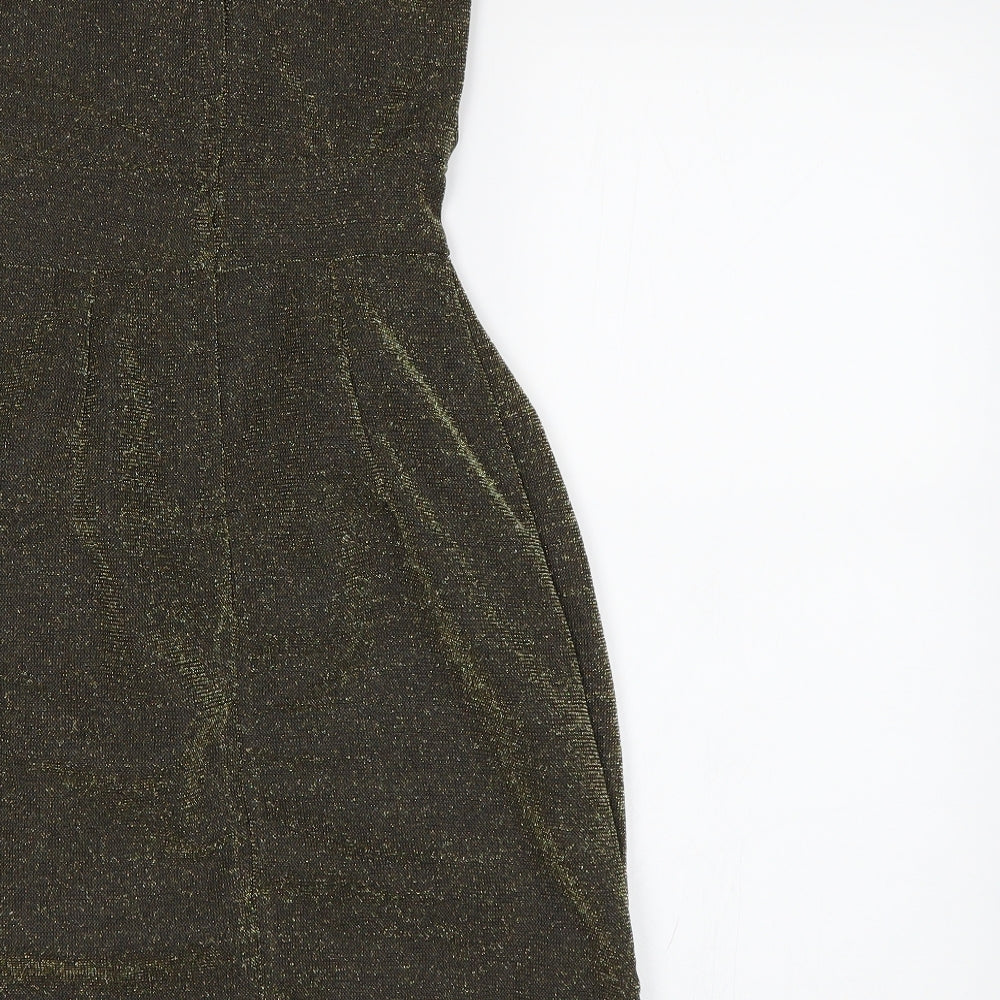 HB&M Womens Gold Bodycon Size 6