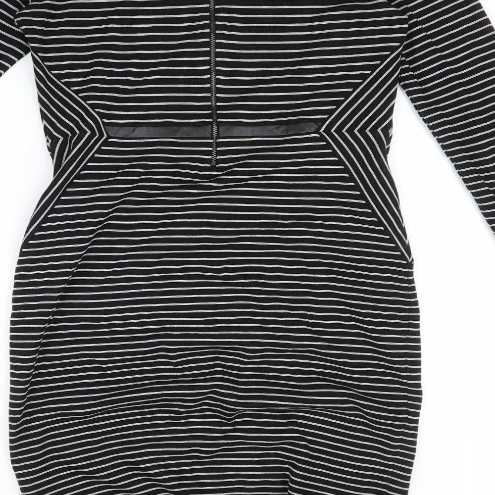 Autograph Womens Multicoloured Striped A-Line Size 12