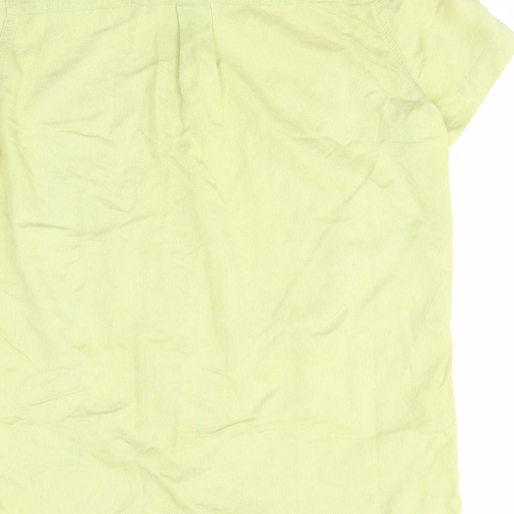 Richards Womens Green Basic Button-Up Size M