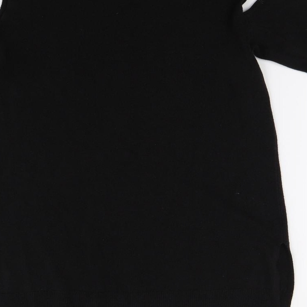 F&F Womens Black Knit Pullover Jumper Size 12