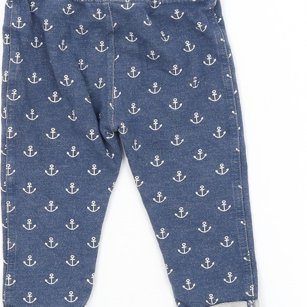 F&F Baby Blue Geometric Jogger Trousers Size 12-18 Months