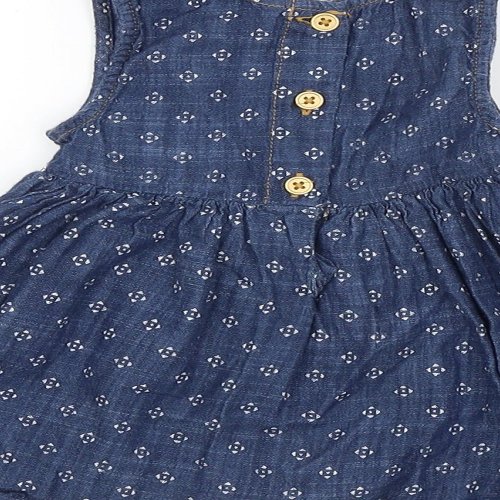 M&CO., Girls Blue Argyle/Diamond A-Line Size 3-6 Months