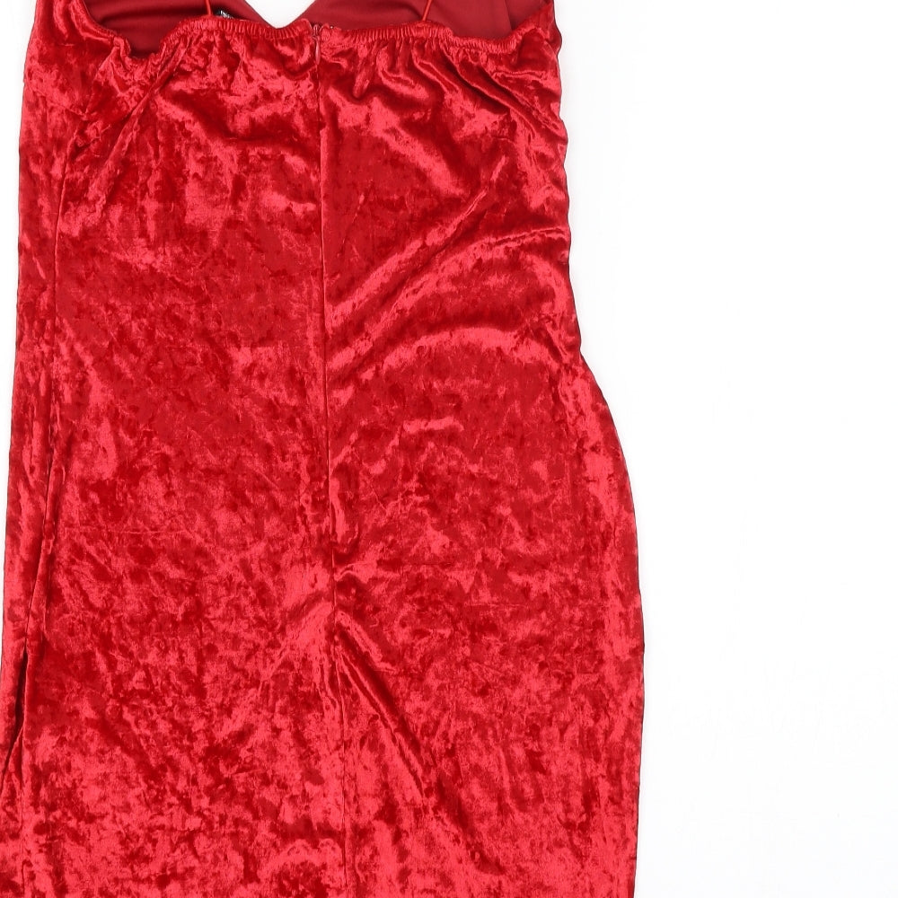 AX Paris Womens Red Slip Dress Size 10