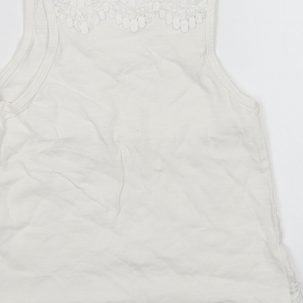 Primark Girls White Basic Tank Size 3-4 Years