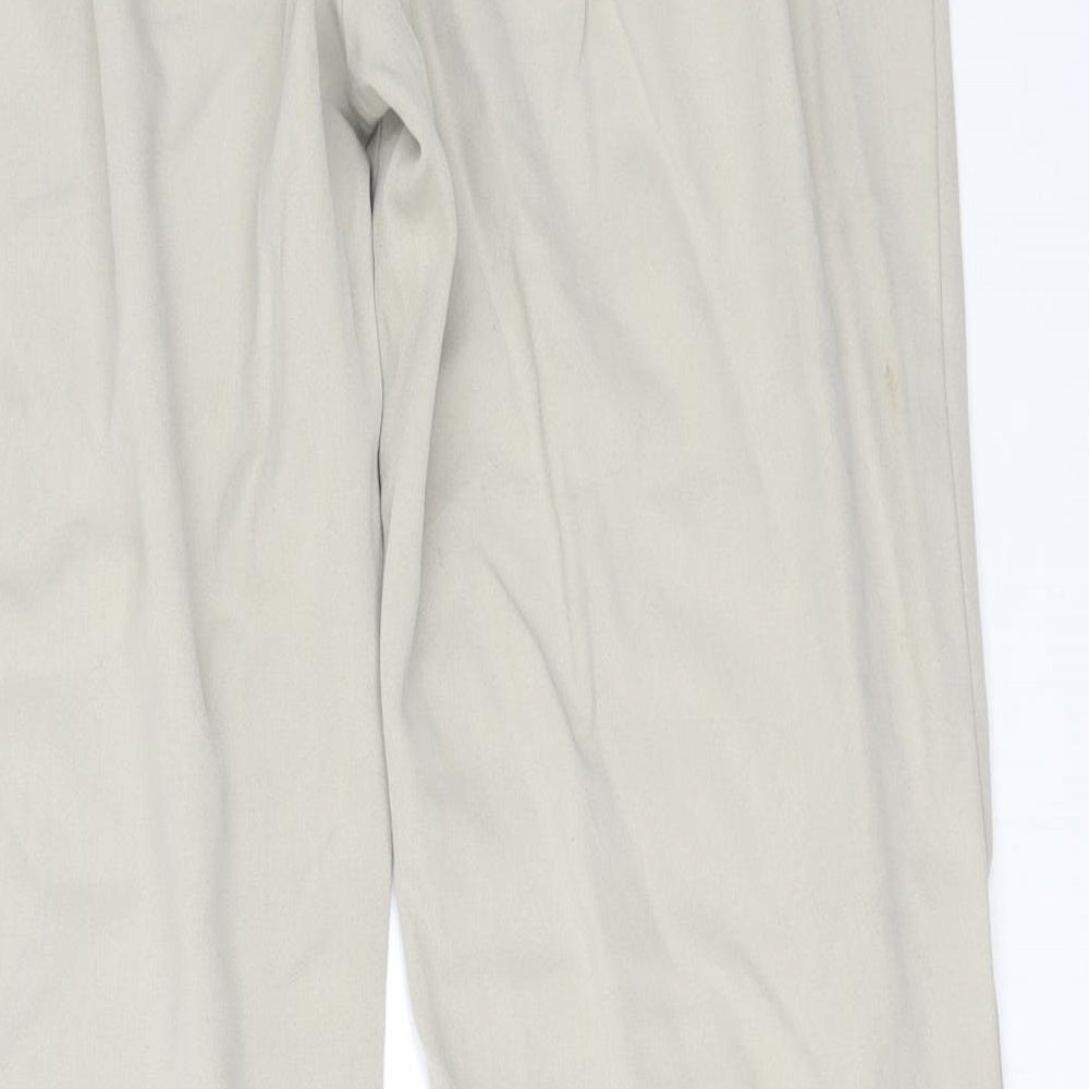 Marks & Spencer Womens Beige Bloomer Trousers Size 14 L30 in -