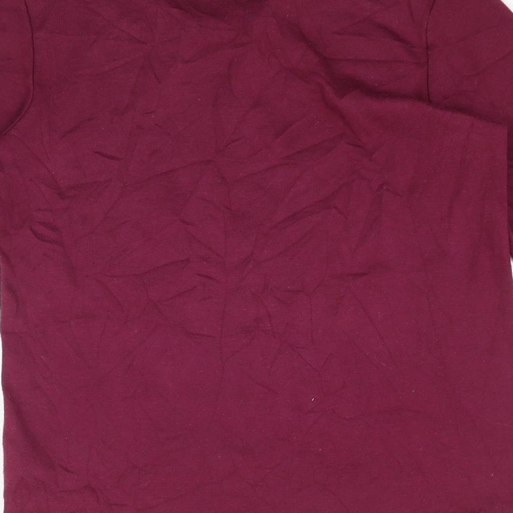Bonmarché Womens Purple Basic T-Shirt Size XS - Maroon/Burgundy