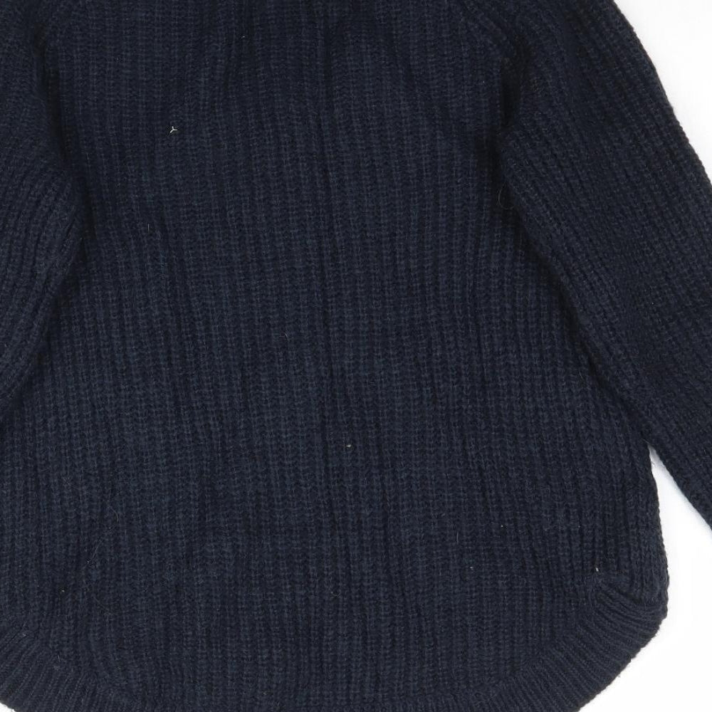 H&M Womens Blue Knit Pullover Jumper Size XS