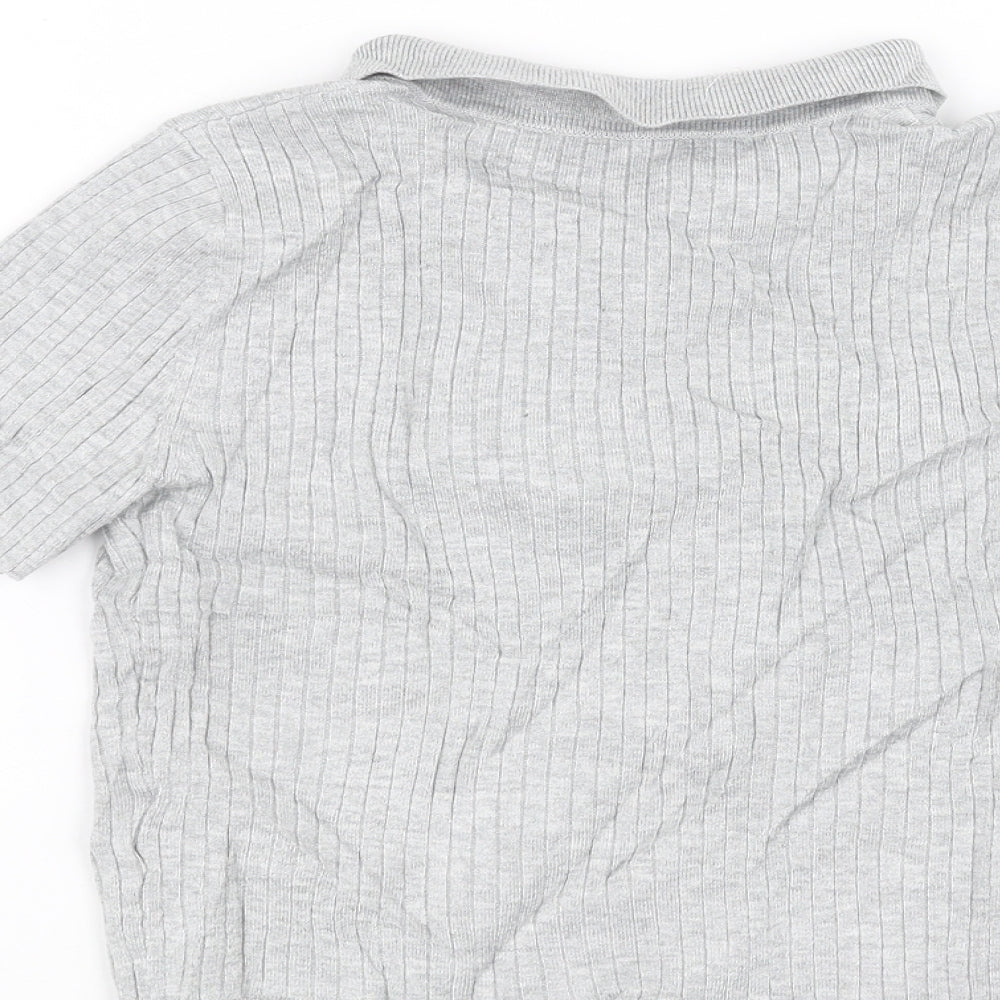 H&M Girls Grey Basic T-Shirt Size 11-12 Years