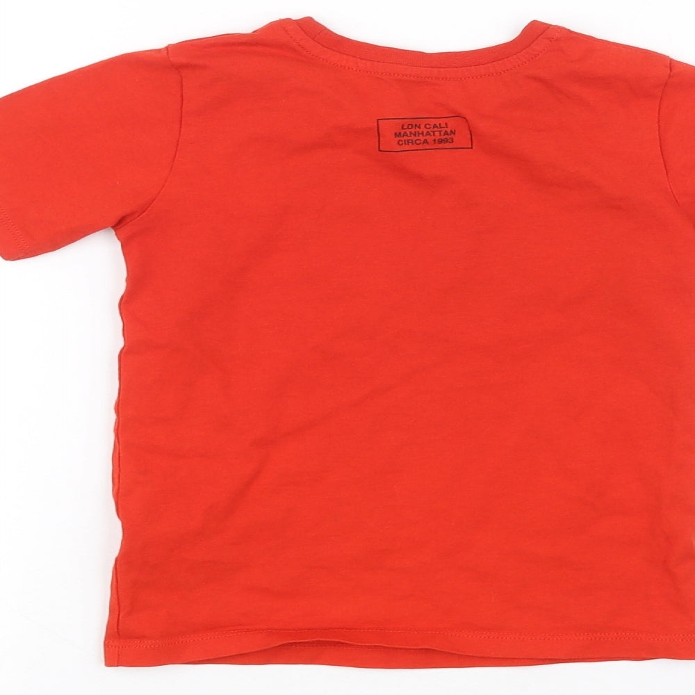 River Island Girls Red Basic T-Shirt Size 2-3 Years