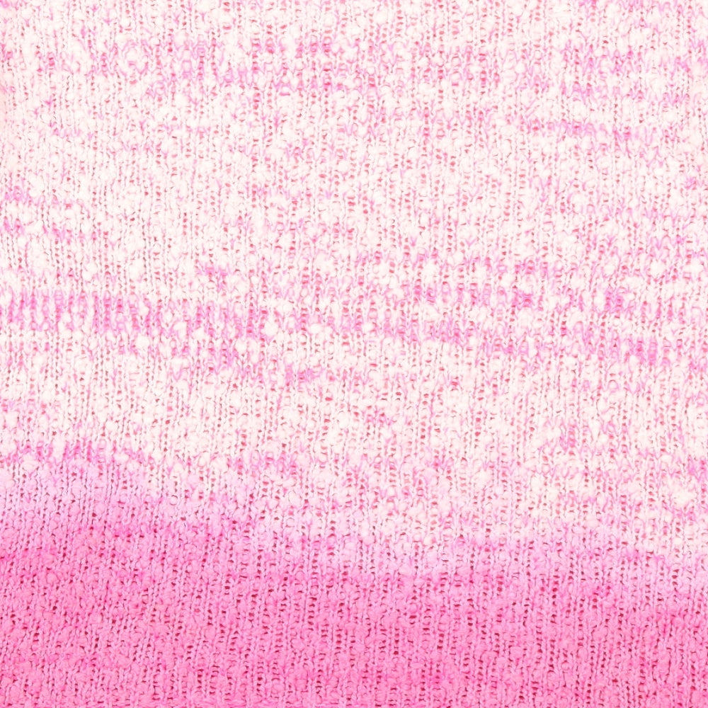 Topshop Womens Pink Knit Pullover Jumper Size 6 - Ombre
