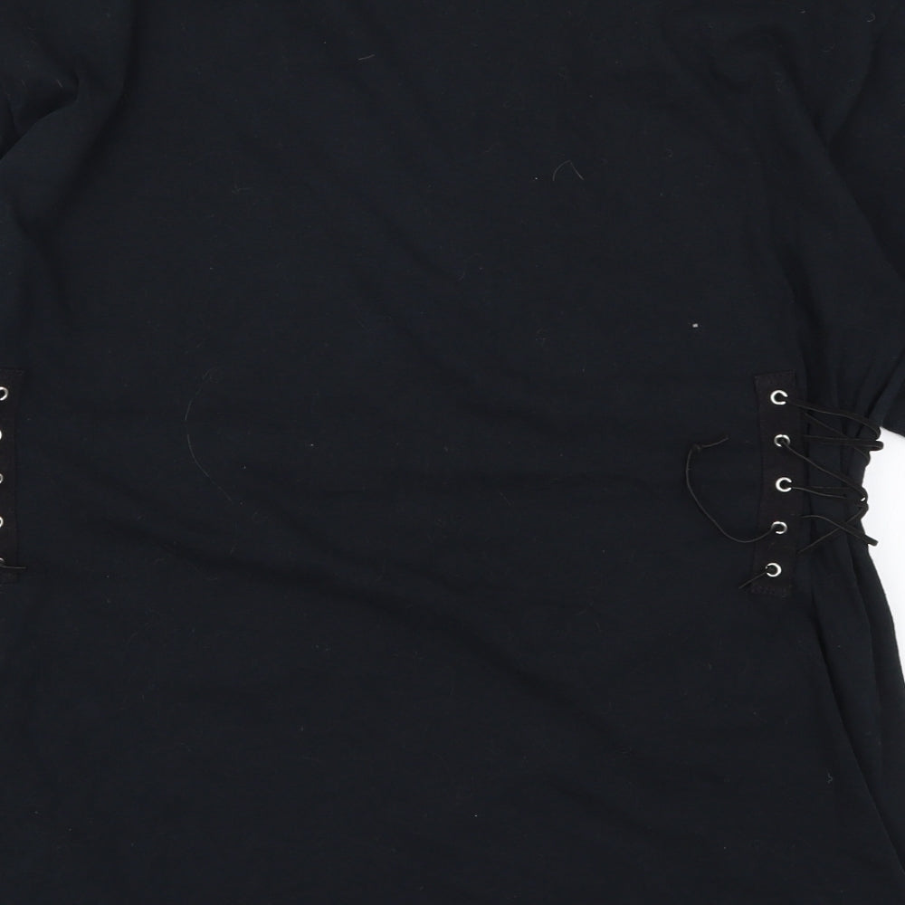 Milk It Womens Black Basic T-Shirt Size S - Problem Solved