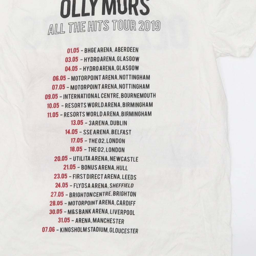 Gildan Womens White Basic T-Shirt Size S - Olly Murs