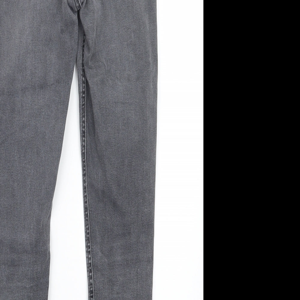 Topshop Womens Black Denim Straight Jeans Size 26 in L26.5 in
