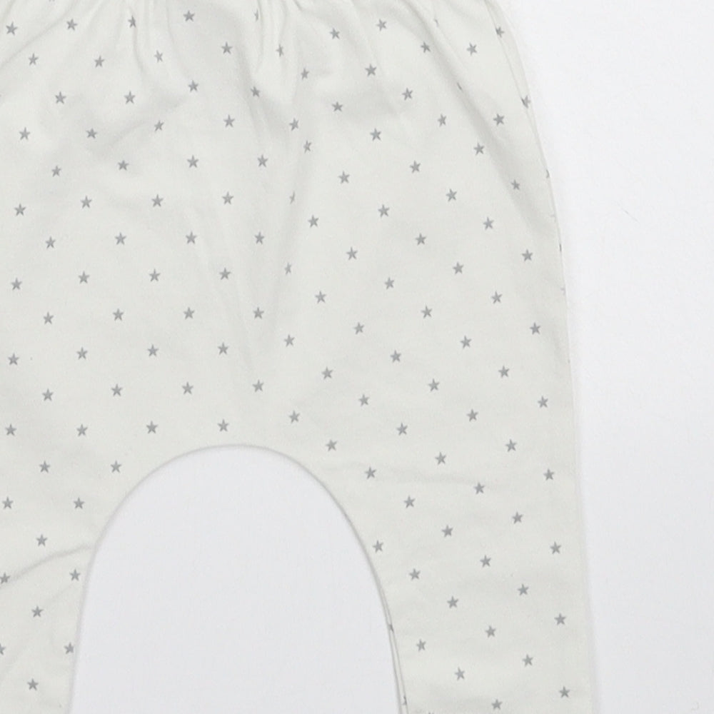 NEXT Baby White Geometric Sweatpants Trousers Size 3-6 Months