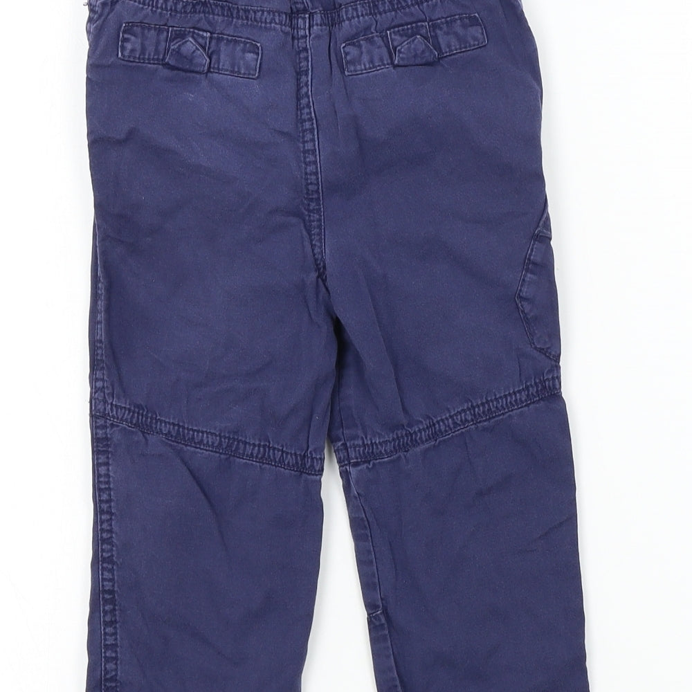 M&Co Boys Blue Colourblock Cargo Trousers Size 18-24 Months