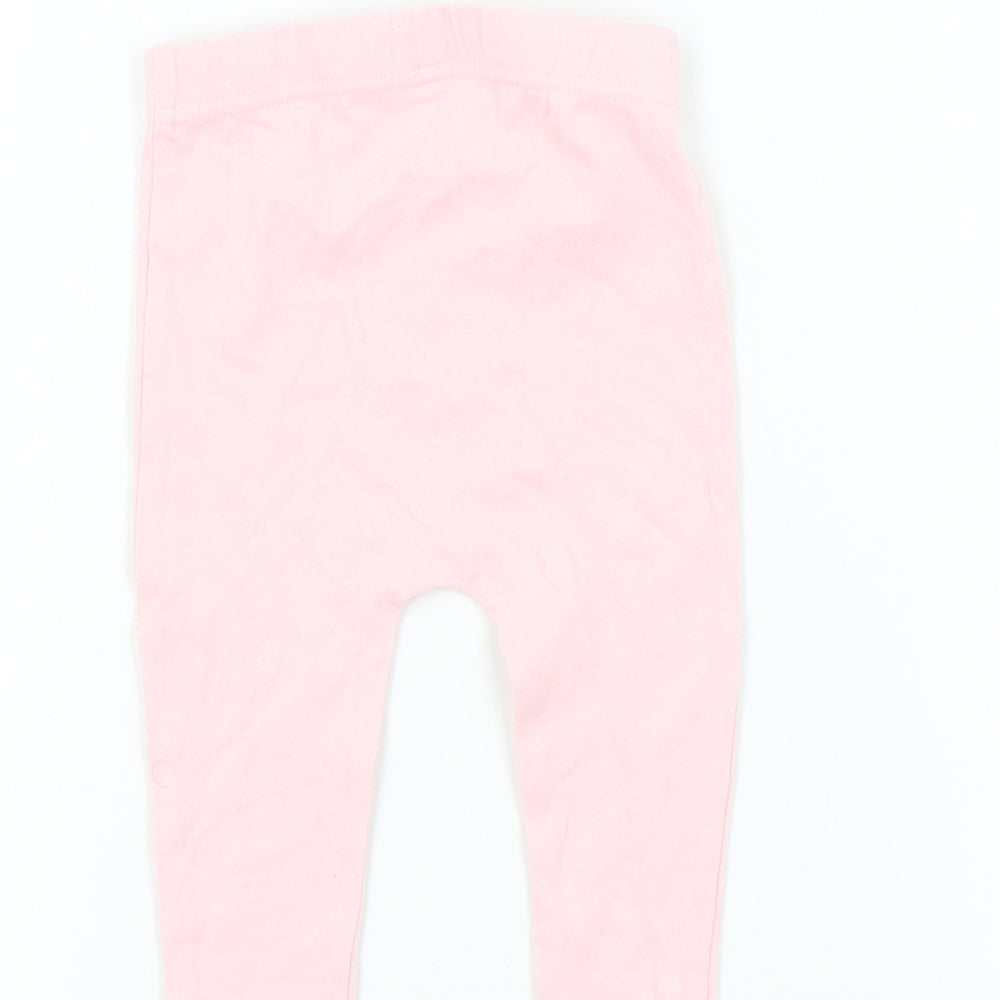 Studio Girls Pink Colourblock Jogger Leggings Size 9-12 Months