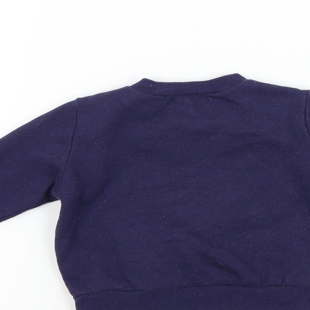 lily&dan Boys Blue Colourblock Pullover Jumper Size 3-6 Months