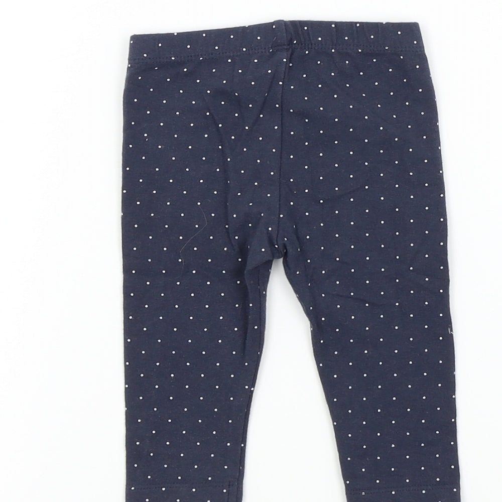 Nutmeg Boys Blue Spotted Jogger Leggings Size 3-6 Months