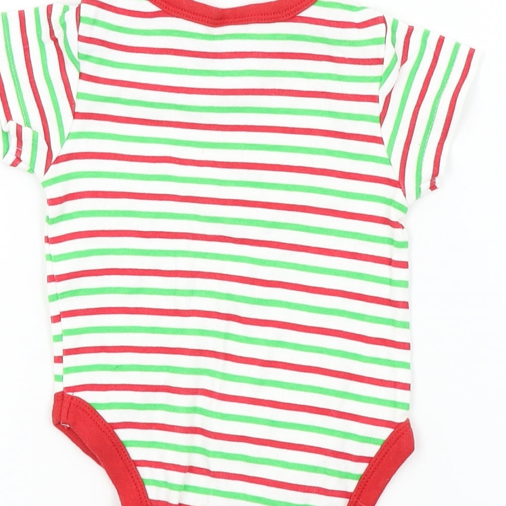 santers little helper Baby Multicoloured Striped Babygrow One-Piece Size 3-6 Months