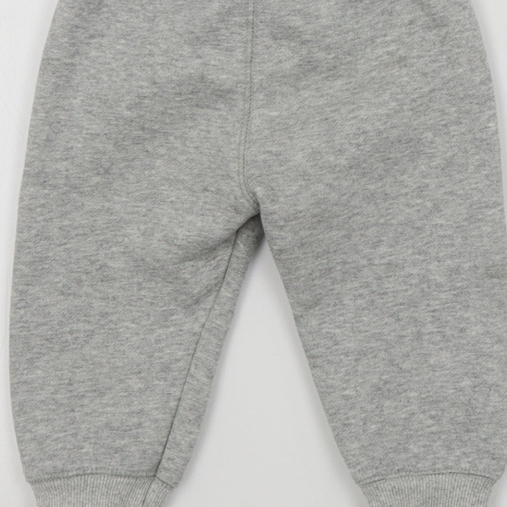 Preworn Boys Grey Colourblock Cropped Trousers Size 12 Months