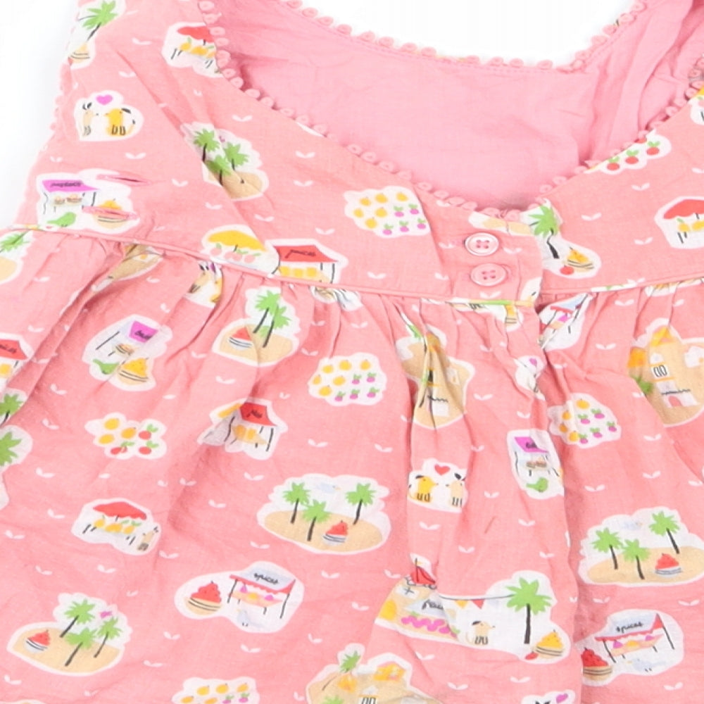 Marks & Spencer Girls Pink Geometric Fit & Flare Size 3-6 Months