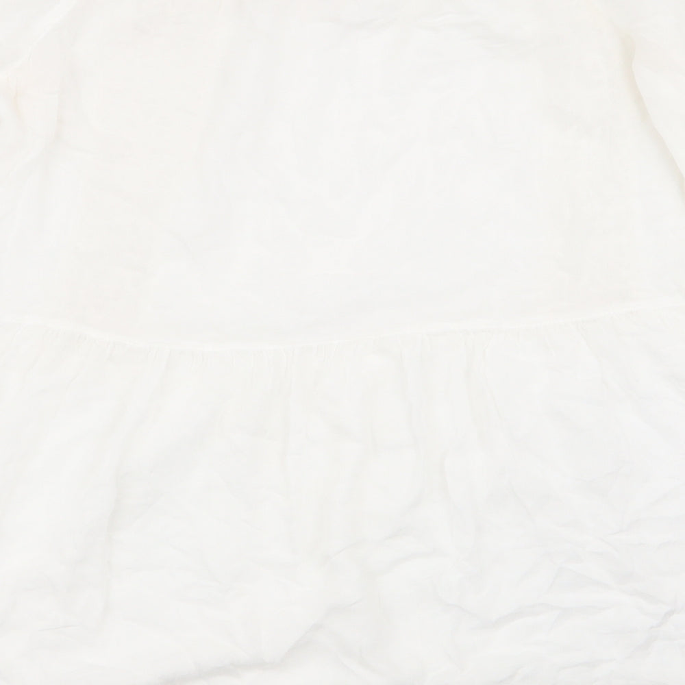 River Island Womens White Basic T-Shirt Size XS