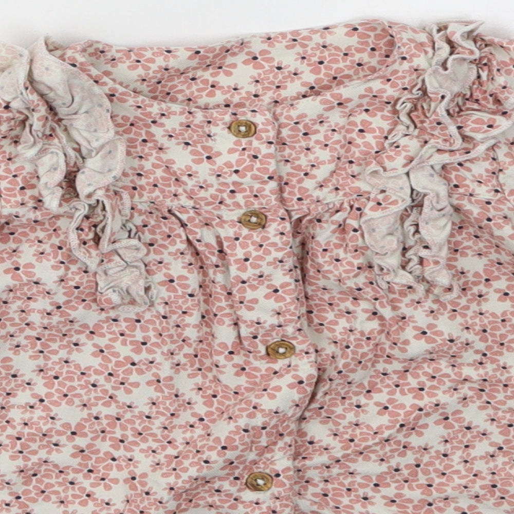 Marks & Spencer Girls Pink Floral Fit & Flare Size 6-9 Months