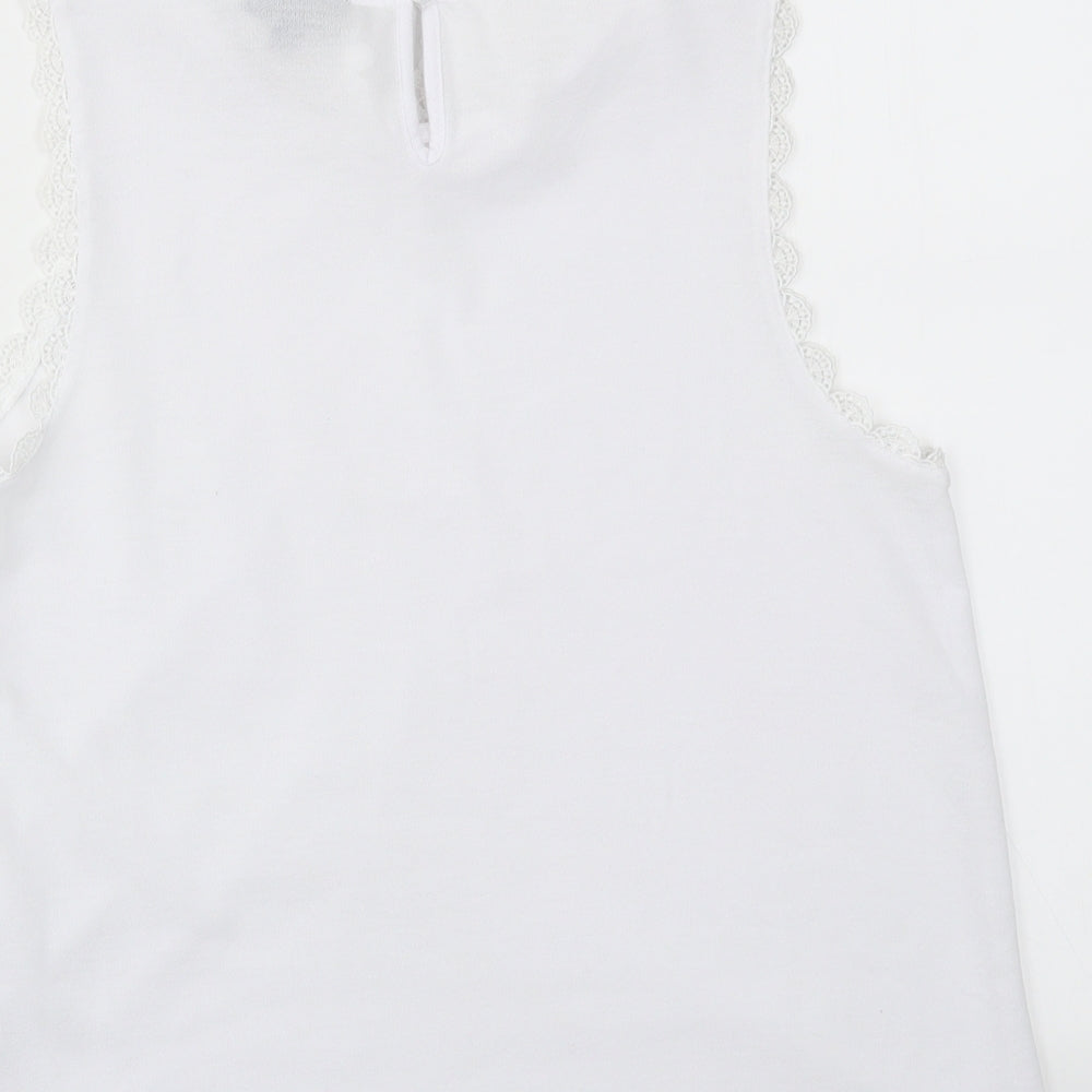 Topshop Womens White Basic T-Shirt Size 12