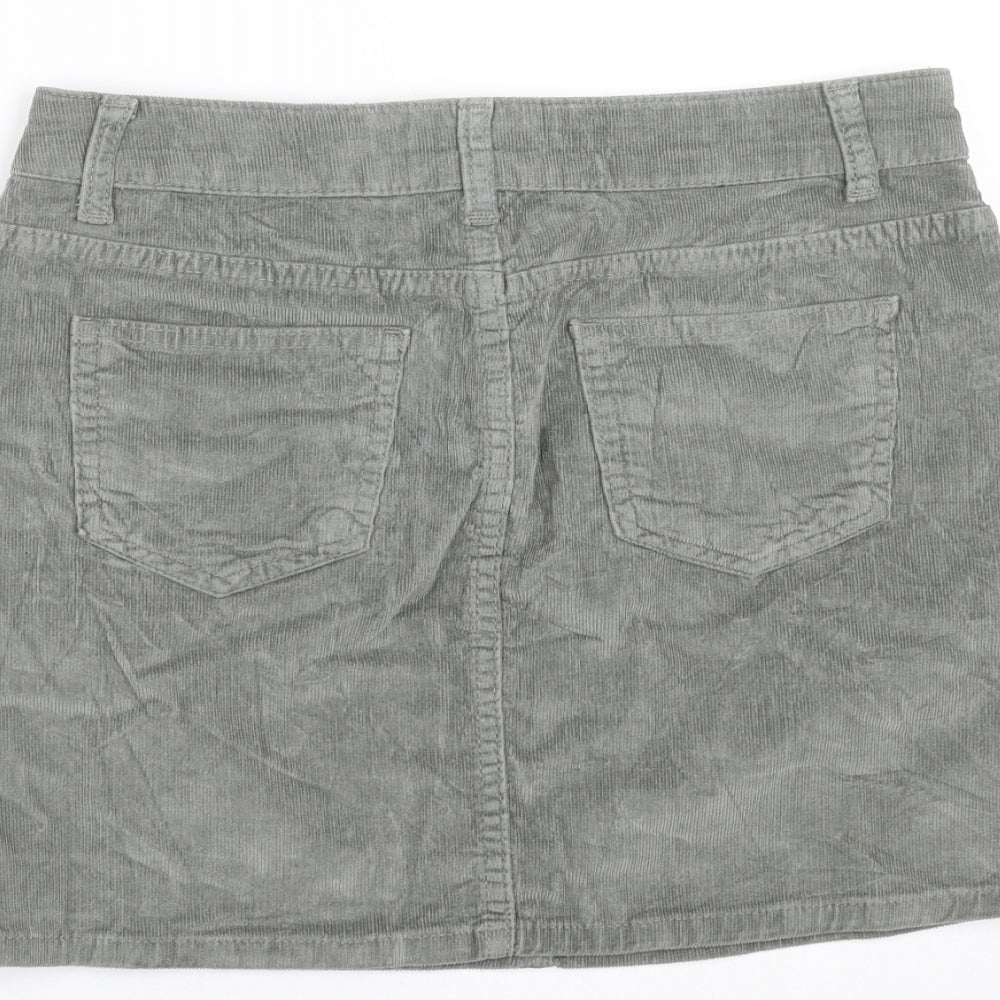 Bradford Womens Green Corduroy Mini Skirt Size 8