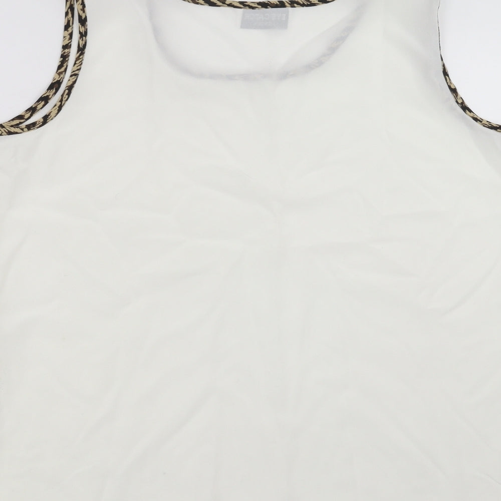 Eye Catch Womens White Basic Blouse Size 16