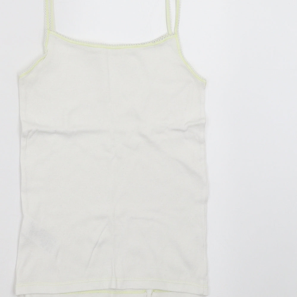 Marks and Spencer Girls White Camisole T-Shirt Size 6-7 Years