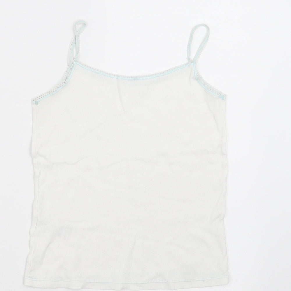 Marks and Spencer Girls White Camisole T-Shirt Size 6-7 Years - vest