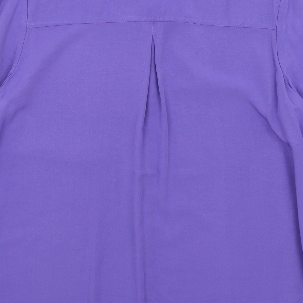 Trevi Womens Purple Basic Button-Up Size 12