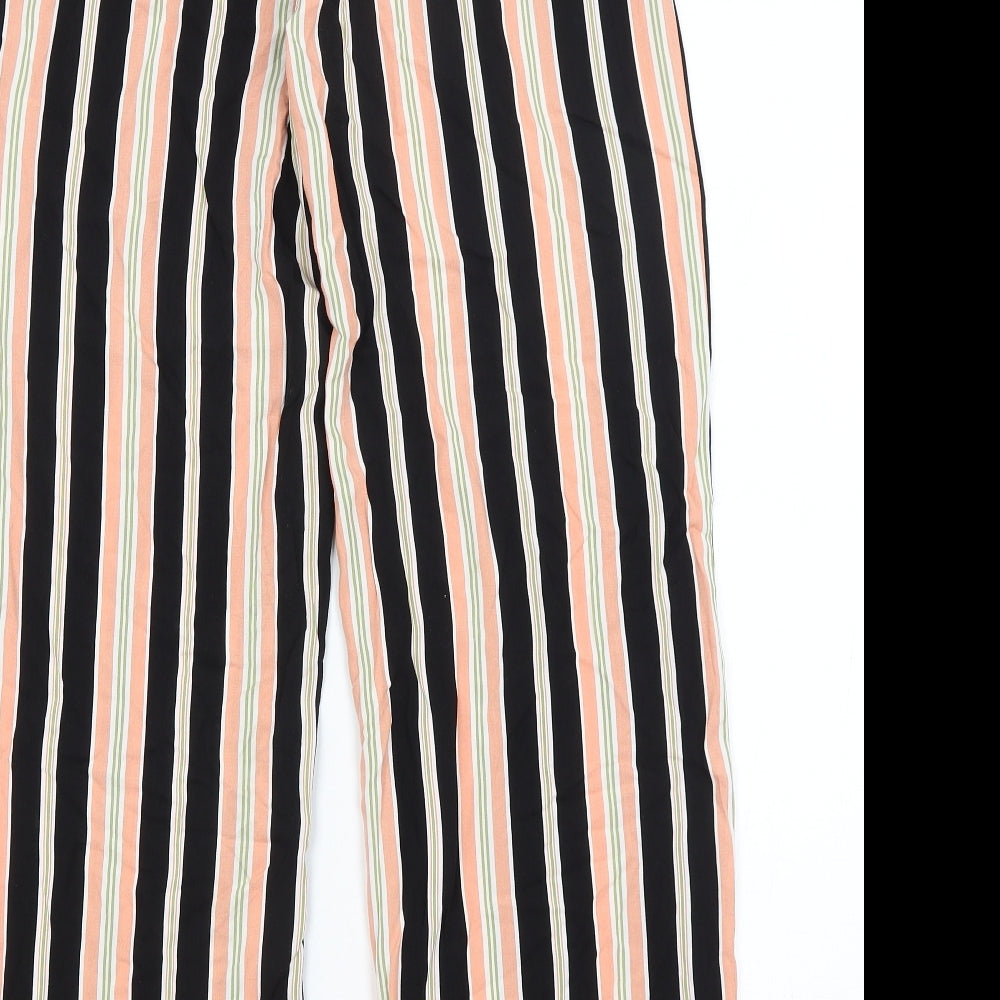 Dorothy Perkins Womens Pink Striped Trousers Size 8 L28 in