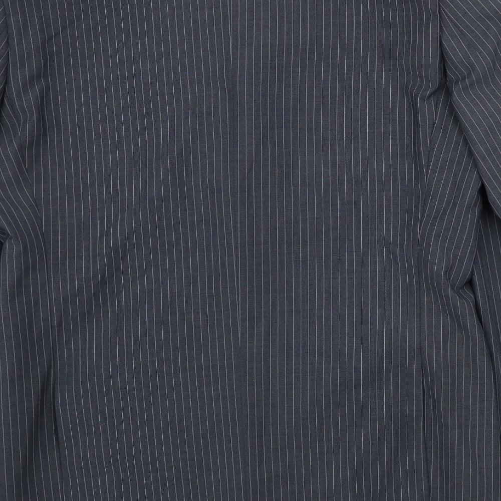 san luca Mens Grey Striped Jacket Blazer Size 40