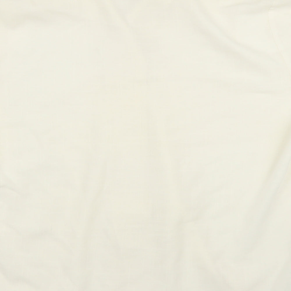 Preworn Womens Ivory Basic Blouse Size L