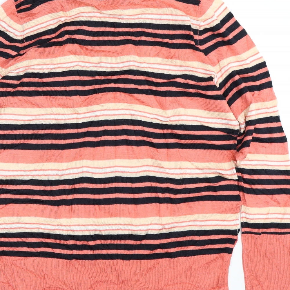 Primark Womens Pink Striped Pullover Jumper Size 14