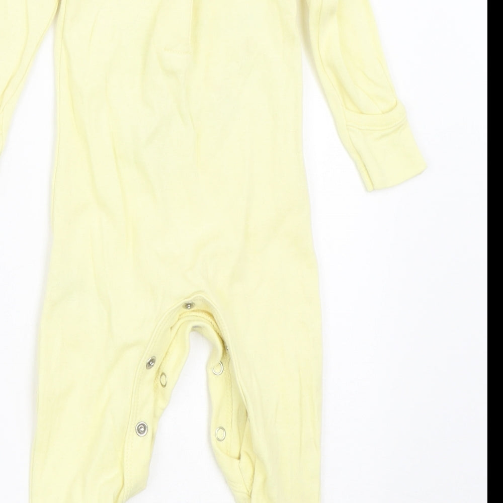 M&Co Girls Yellow Babygrow One-Piece Size 3-6 Months