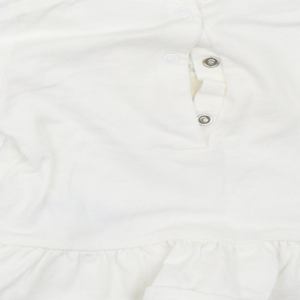 NEXT Girls White Basic T-Shirt Size 3-6 Months
