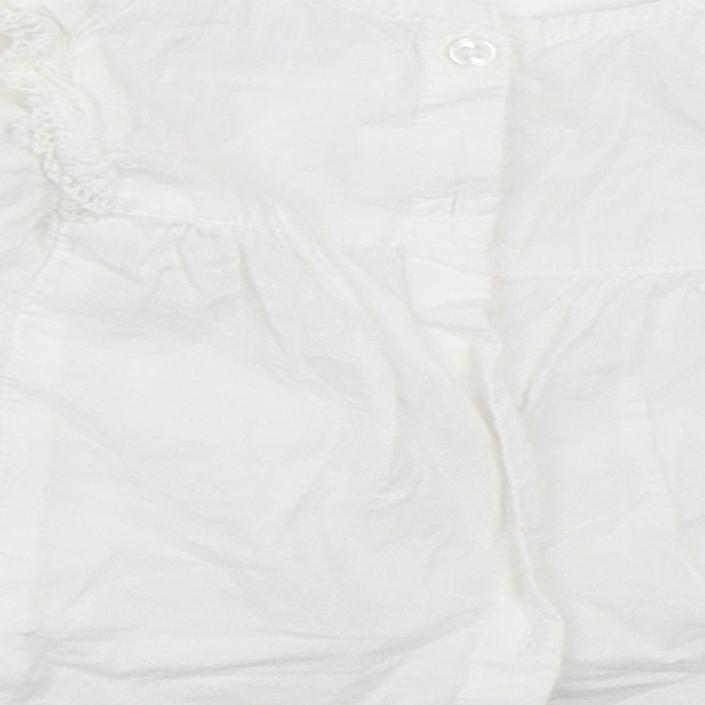 Zara Girls White Basic Blouse Size 3-6 Months