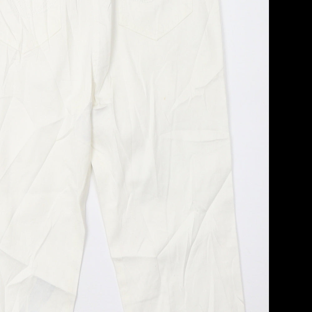 first avenue classics Womens White Cropped Trousers Size 12 L21 in