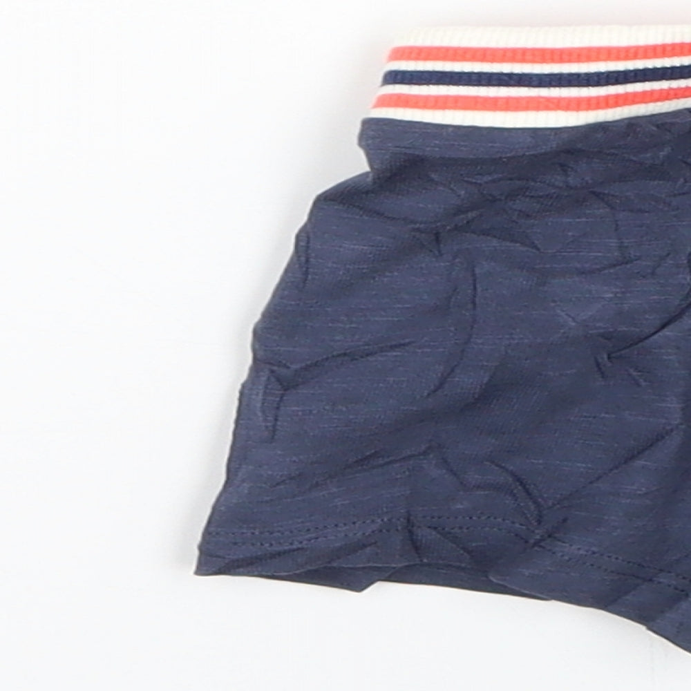 Marks & Spencer Baby Blue Striped Cropped Trousers Size 0-3 Months