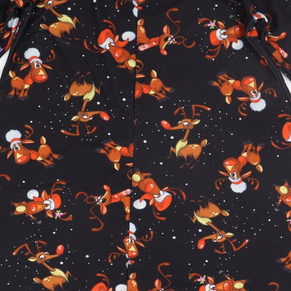 miss funky Womens Black Geometric A-Line Size M - christams
