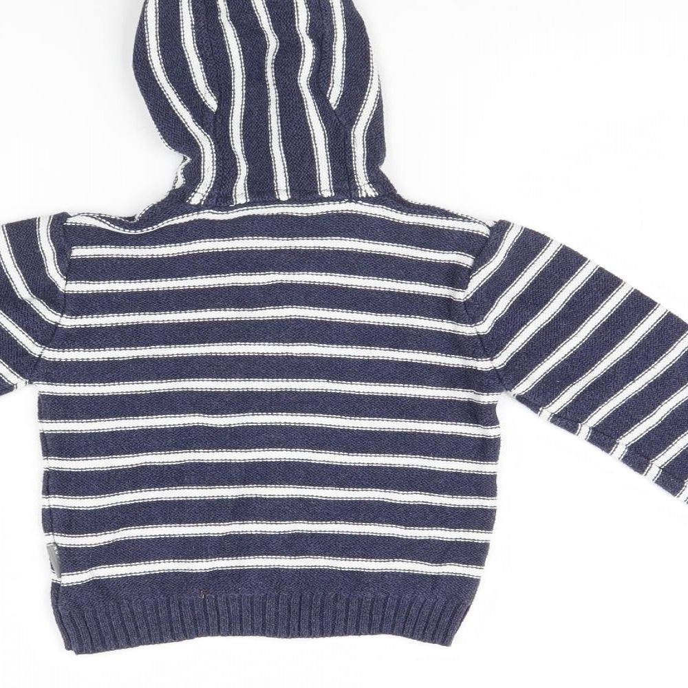 Nutmeg Baby Blue Striped Jacket Size 12 Months