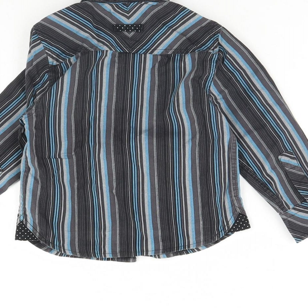 Marks & Spencer Boys Grey Striped Basic Button-Up Size 18-24 Months