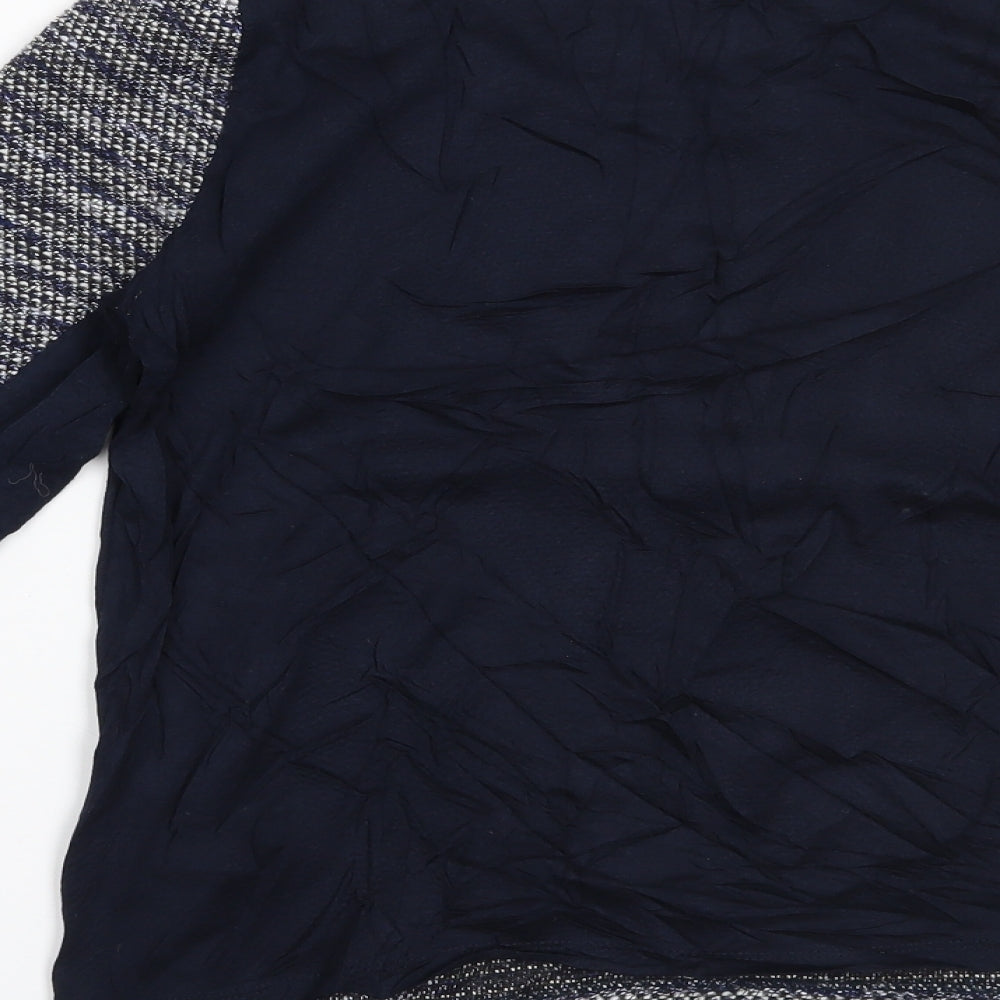 Oasis Womens Blue Basic Blouse Size S