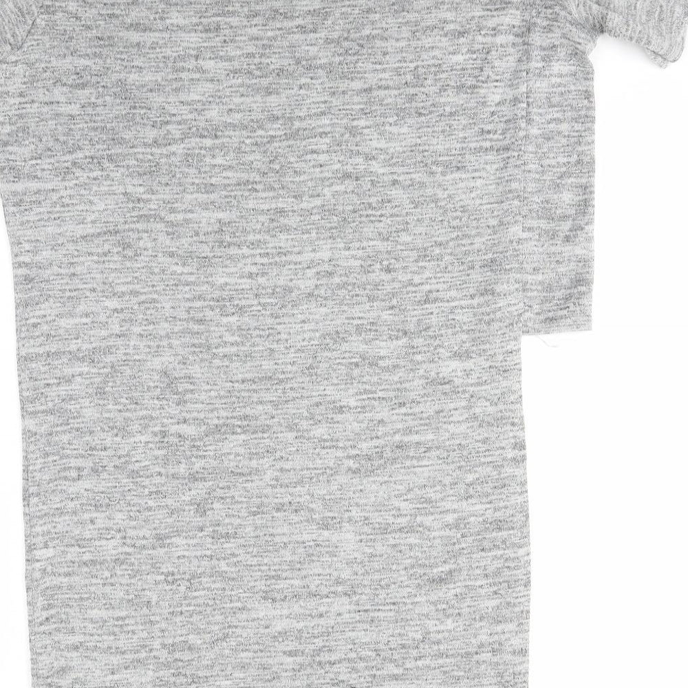 Missguided Womens Grey Basic Blouse Size 12