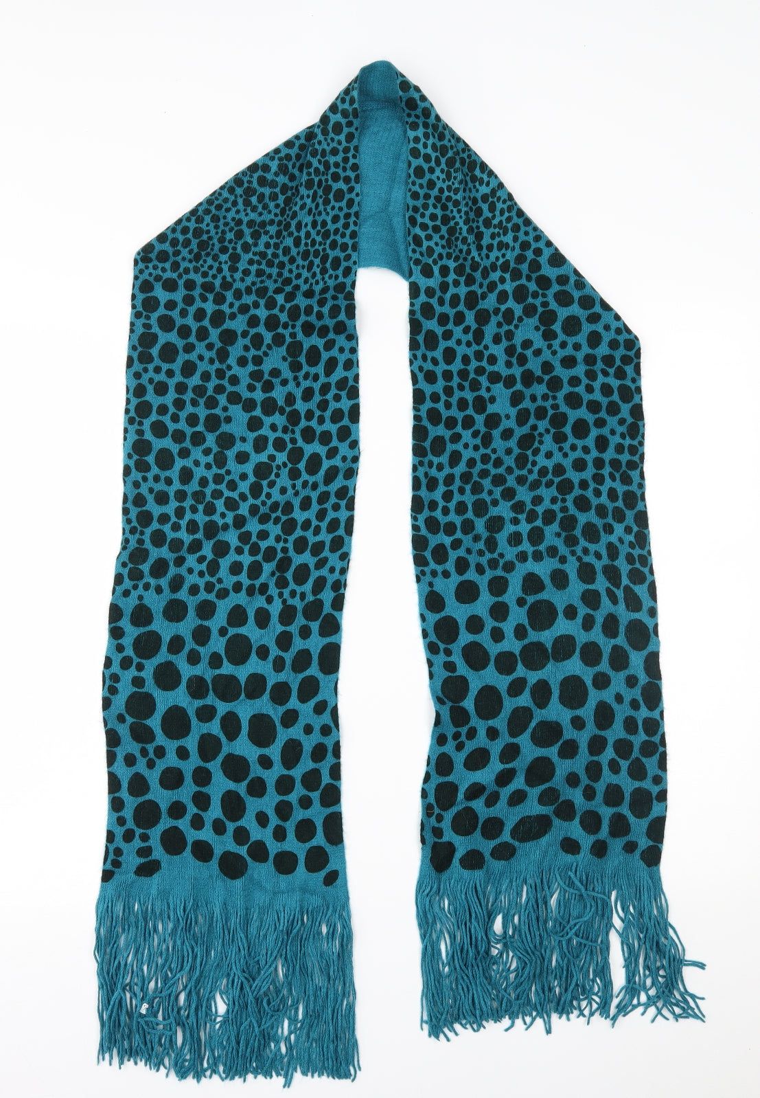 Preowrn Womens Blue Animal Print Scarf