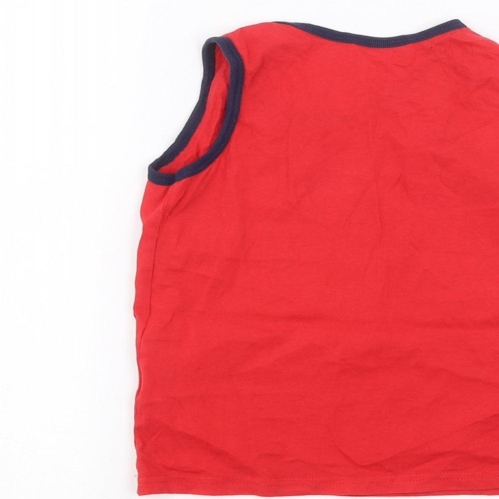 Primark Boys Red Basic Tank Size 8-9 Years